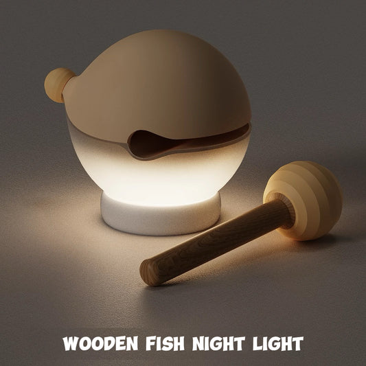 Wooden Fish Night Light-Beige